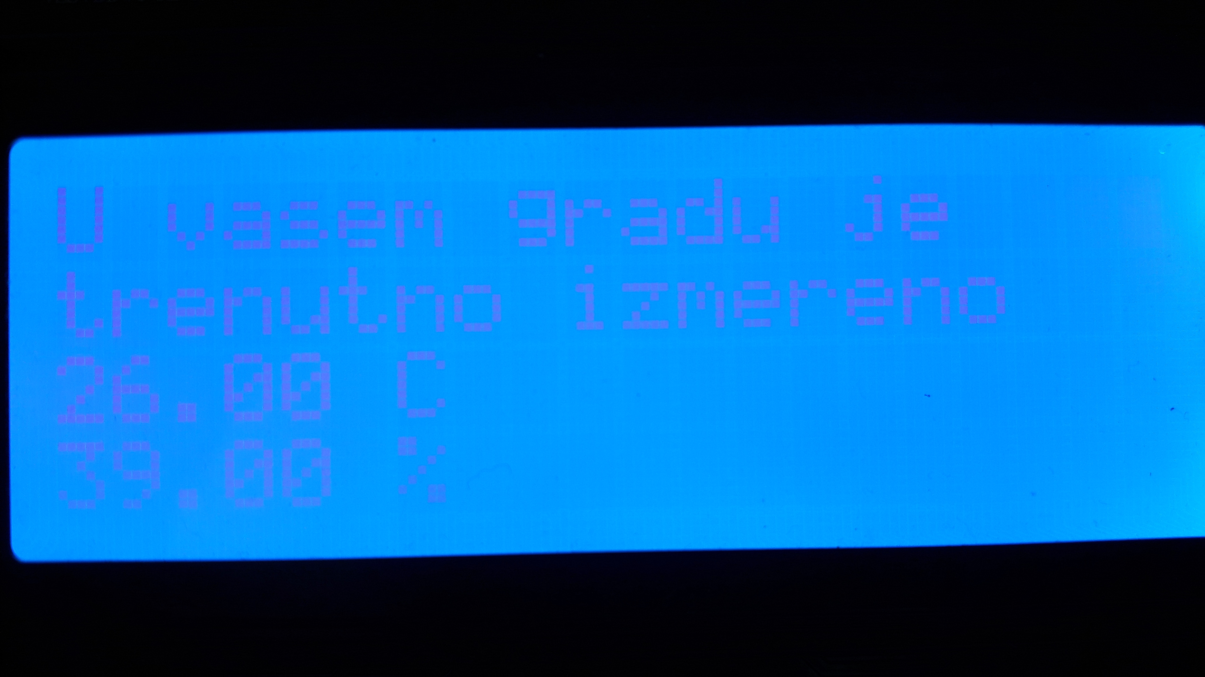 Arduino Nano, DHT11 i I2C 2004A LCD