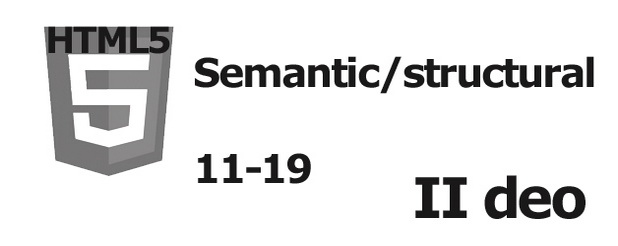 HTML5 Semantic/structural - II deo